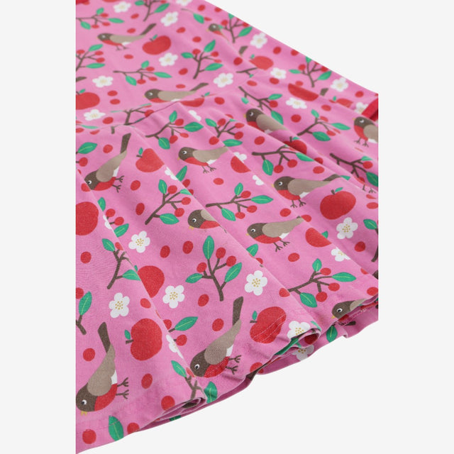Dress Jersey Long Sleeve Pink with Robins