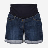 Dark Wash Denim Over Bump Maternity Turn Up Hem Sh