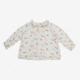 Blouse Cream with Pink and Brown Birds