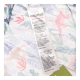 Tiered Midi Dress Dinosaur Botanical Print