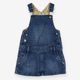 Dress denim pinafore yellow lining