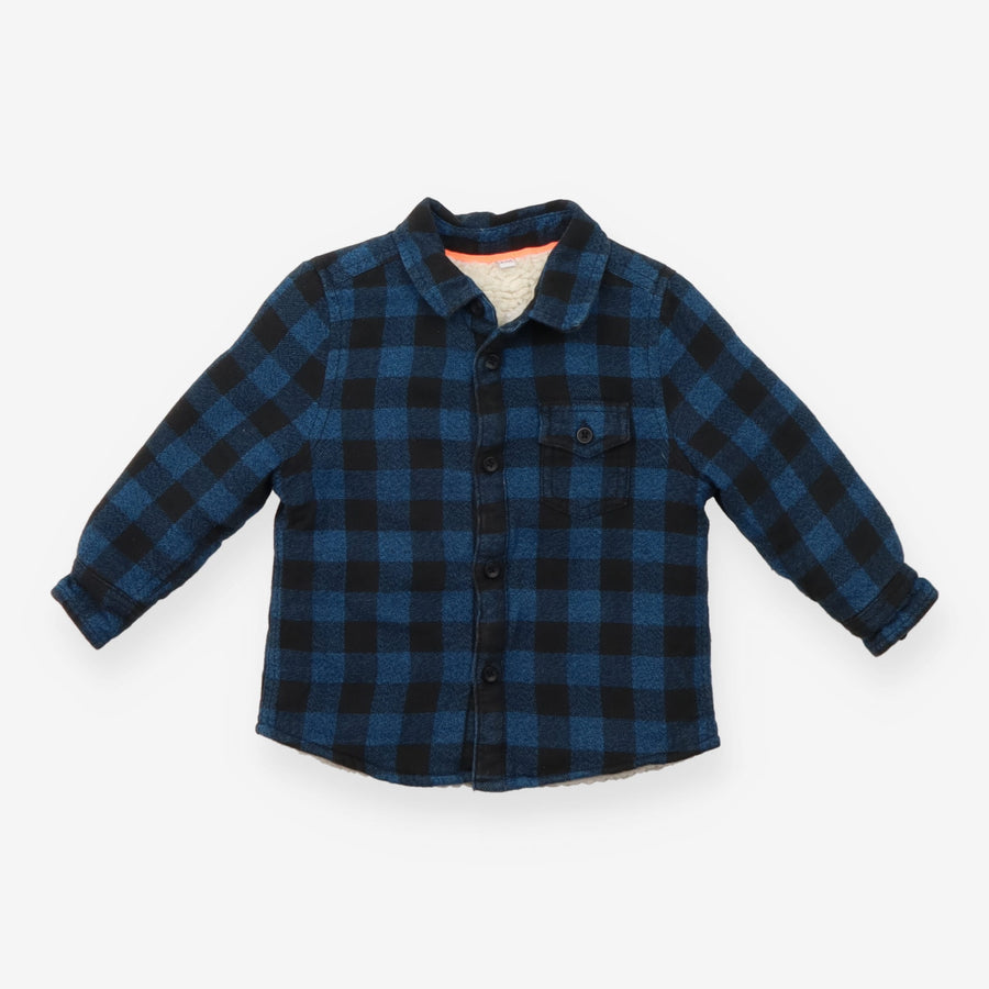 Shacket blue fleece lined
