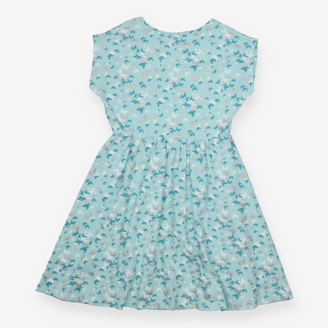 Dress Short Sleeve Blue Butterflies