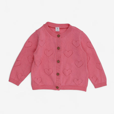 Cardigan Pink Hearts