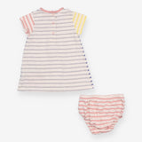 Striped Dress with Pink Striped Bloomers