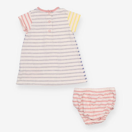 Striped Dress with Pink Striped Bloomers