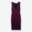 Purple Overlay Midi Dress