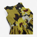 Dress ochre with floral design