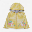 Hoodie Reversible Yellow Stripe and Ditsy Print wi