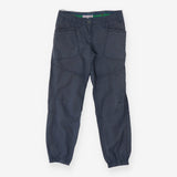 Cuffed blue cotton cargo trousers