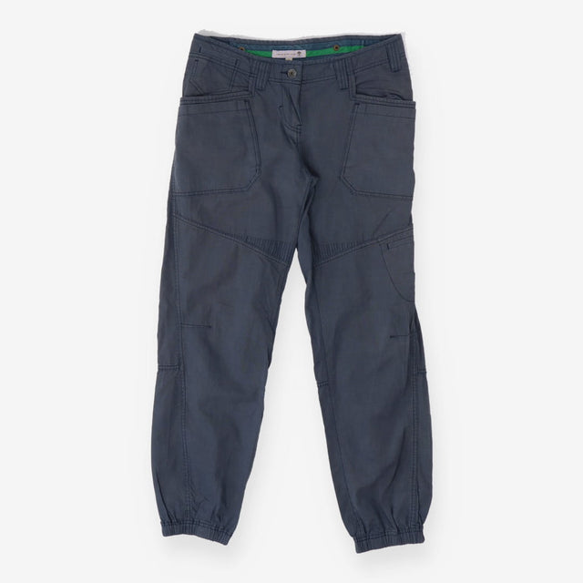 Cuffed blue cotton cargo trousers