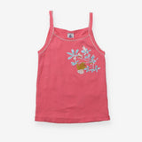 Vest Top Pink with parrots and sloths