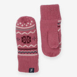 Pink fairisle mittens