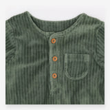 Sleepsuit green velour