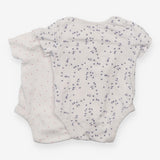 Bodysuits White with Pink Stars and Blue Flowers 2