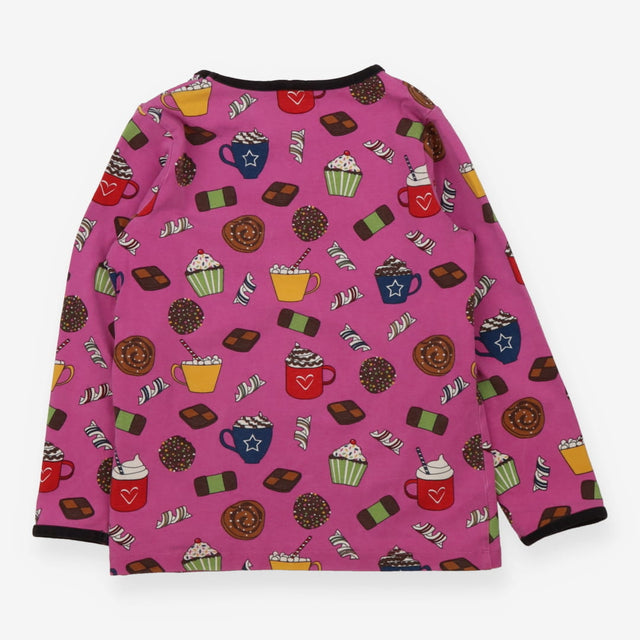 Tee LS pink coffee and cakes
