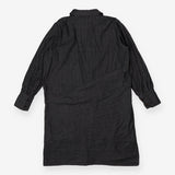 Organic Cotton Shirt Dress | Grey Herringbone Weav