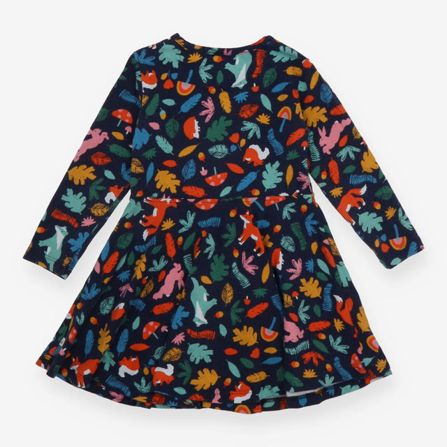 Dress LS blue woodland jersey
