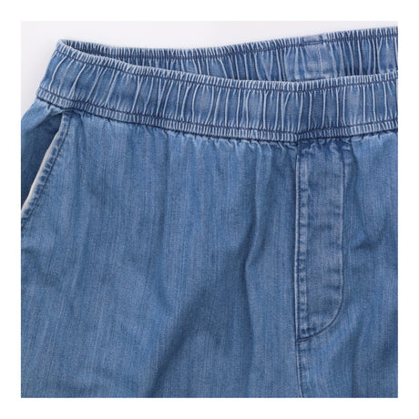 Light Blue Pure Cotton Elasticated Waist Chambray 