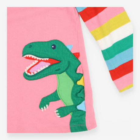 Pink Dress with Dinosaurs