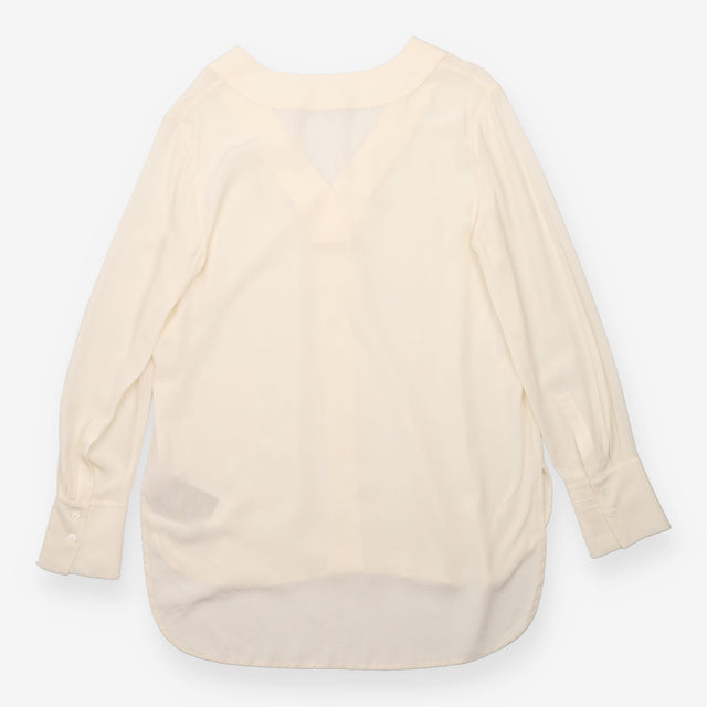 Blouse Ivory 100% Silk V-Neck