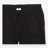 Maternity Trousers Black Linen Blend Under Bump Dr
