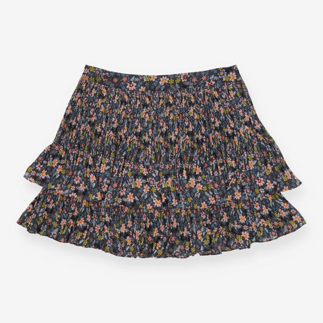 Boden Grey Floral Tiered Rara Mini Skirt