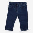 Denim Jean Front Pocket with  Navy Bows