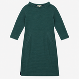 Textured Knitted Dress Teal Blue