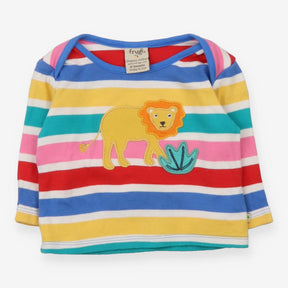 Tee LS coloured stripes Lion