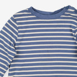 T-Shirt Long Denim Blue Striped 