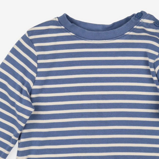 T-Shirt Long Denim Blue Striped 