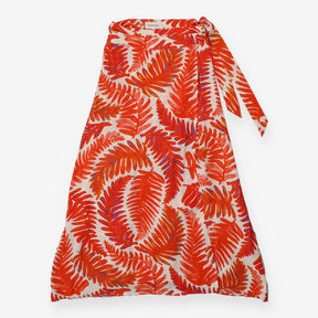 Wrap Skirt - Orange Leaf