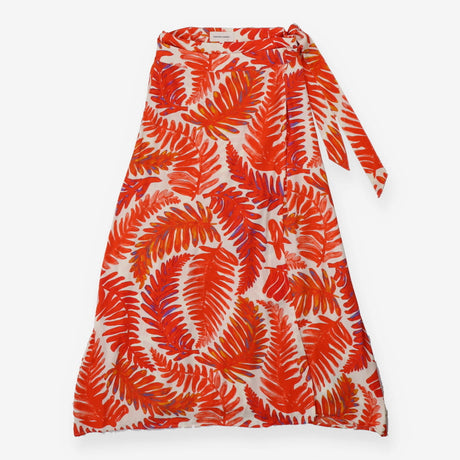 Wrap Skirt - Orange Leaf
