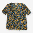 Blouse Floral Short Puff Sleeve