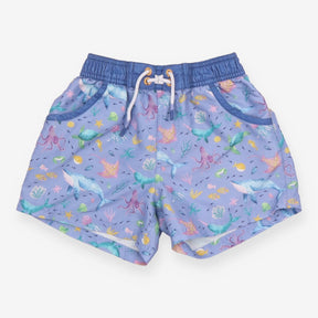 Blue Sea Creatures Swim Shorts