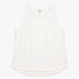 Active Sleeveless Racerback Tank Top Scoop Neck Wh