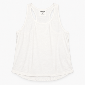 Active Sleeveless Racerback Tank Top Scoop Neck Wh