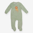 Sleepsuit Velour Green Lion