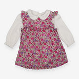 Dress ditsy cord with white bodysuit