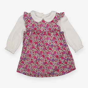 Dress ditsy cord with white bodysuit