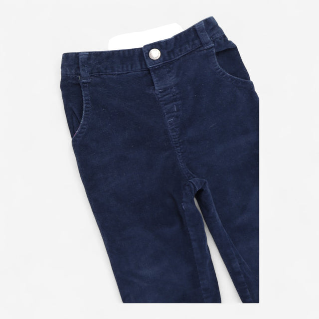 Cords Navy with Pink Ditsy Lined Pockets