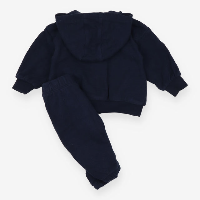 Outfits navy hoodie zip and joggers