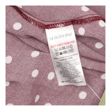 Burgundy Polka Dot Maternity Midi Shirt Dress
