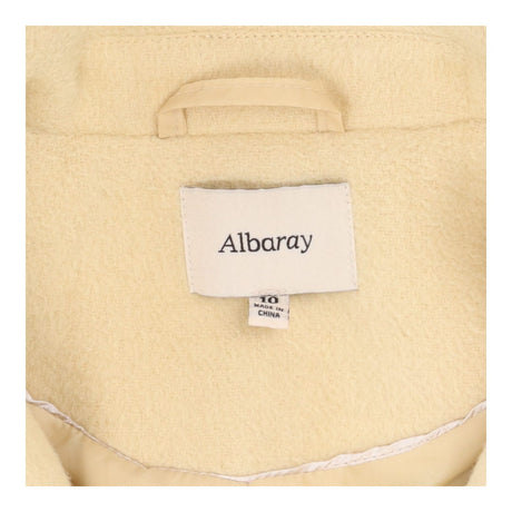 Collared longline Coat Light Yellow Cream