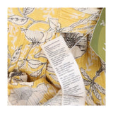 Yellow Wrap Midi Dress V Neck Short Sleeve Casual 