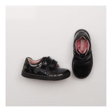 Shoes black patent double velcro