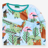 Pyjamas fleece blue forest green edging
