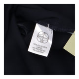Navy Blue Crepe Stretch Lined V-Neck Short Sleeve 