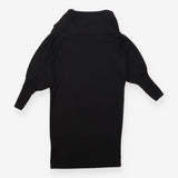 Knit Dress Black Cowl Neck Batwing Sleeve
